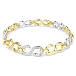 Dextera bracelet Round cut, White, Mixed metal finish